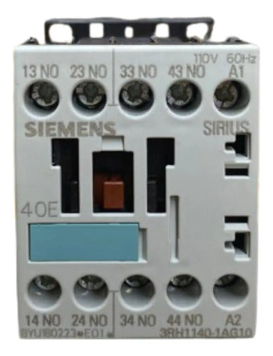 Contator Auxiliar 3rh1140-1ag10 4na 110v Siemens 110