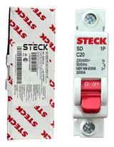 Kit C/ 10 Pçs: Disjuntor Unipolar Sdd61c20 20a Curva C Steck