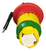 Botao 22mm Plastico Com Chave Xb5as145 Schneider Amarelo E Vermelho -