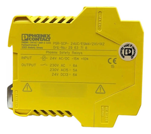 Relé De Degurança Psr-scp- 24uc/esm4/2x1/1x2 2963718 Phoenix 24vcc