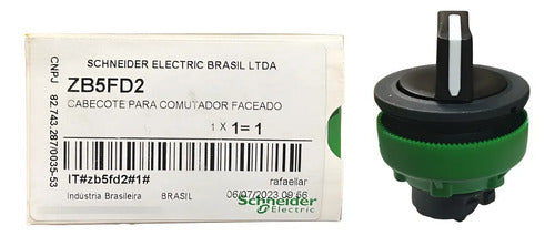 Cabeçote Para Comutador Faceado 2 Posições Zb5fd2 Schneider Preto 0