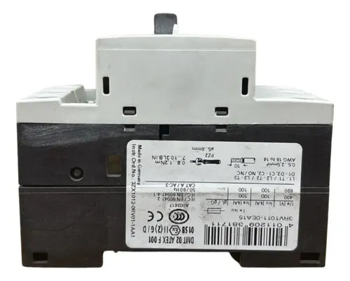 Disjuntor Motor 3rv1011-0ea15 0,28-0,4a Siemens Não Informado 50/60hz