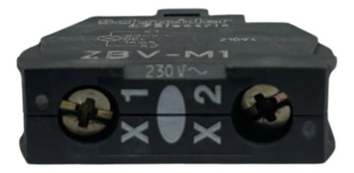 Bloco Contato Luminoso Led Branco 230/240vca Zbvm1 Schneider Branco 240 Vca