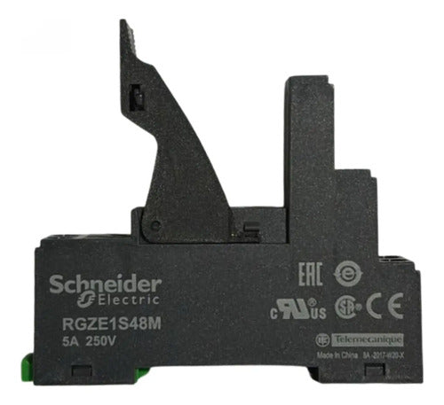 Kit Com 6: Base Para Rele 1 Contato Rgze1s48m Schneider