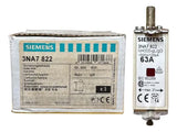 Kit Com 2: Fusível Nh00 Retardado 63a 500v 3na7822  Siemens 500v