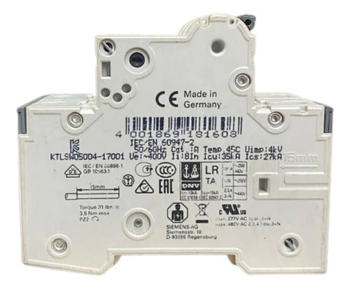 Disjuntor 5sy4202-7 400v 10ka 2p C2 2a Siemens
