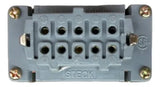Kit C/ 2 Peças: Miolo Femea 10p Smb-10 Steck Cinza