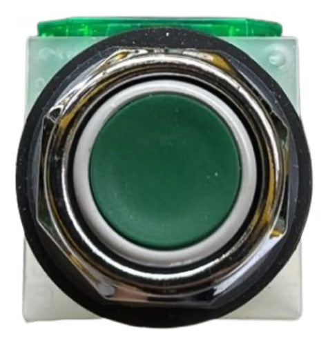 Botão 30mm Metálico 9001kr1gh5 Verde Schneider Verde -