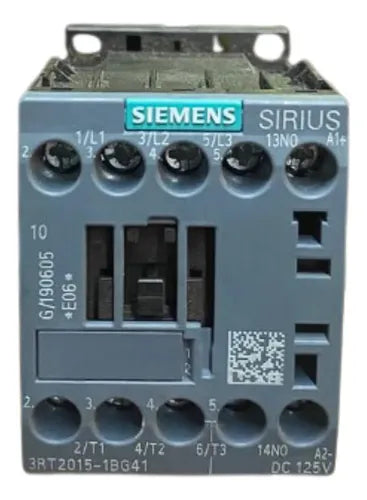 Contator Tripolar 7a 125vcc 1na 3rt2015-1bg41 Siemens 125vcc
