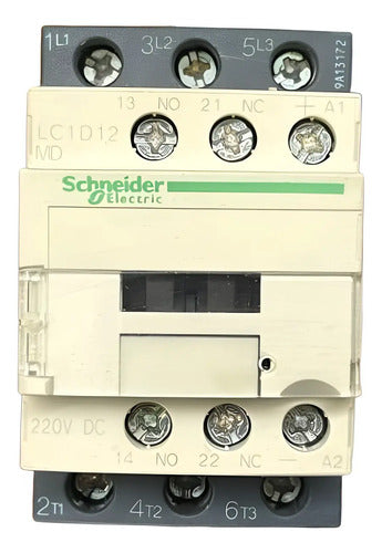 Contator Tripolar 12a 220vcc Lc1d12md Schneider 220vcc