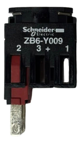 Corpo Para Botão 16mm Luminoso Led Branco Zb6zb11b Schneider Preto 0