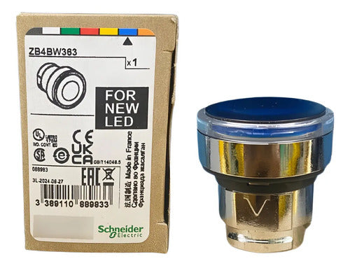 Cabeçote Para Botão Luminoso Ø22mm Zb4bw363 Schneider Azul