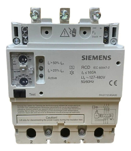 Disjuntor  160a 3vl9112-5ga30 Siemens