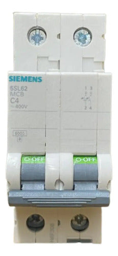 Disjuntor 5sl6204-7mb 2p C4 Siemens - 50 Hz 60 Hz