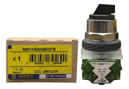 Comutador 30mm Metálico 1naf 3 Posi 9001ks502bh37b Schneider Preto/vermelho/verde -