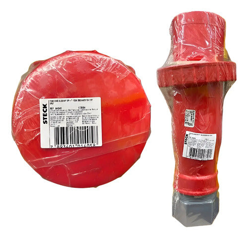 Kit Tomada A4646 + Plug A4676 125a 3p+t 380/440v Vm Steck Vermelho