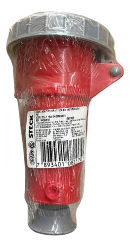 Acoplamento N4056w 16a 3p+t 380/440v Steck Vermelho