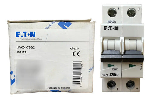 Kit Com 2 Peças: Disjuntor Bipolar Bfaz4-c50/2 50a Eaton