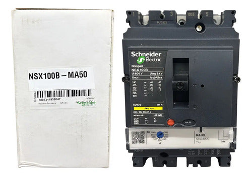 Disjuntor Tripolar 50a Nsx100b-ma50 Schneider