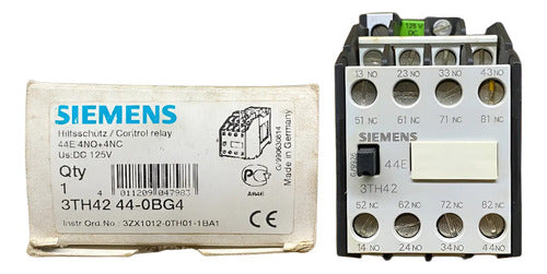 Contator Auxiliar 3th4244-0bg4 4na+4nf 125v Siemens 127v