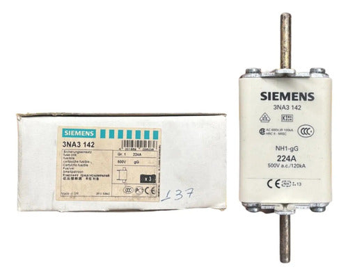 Fusível Nh01 Retardado 224a 500v 3na3142 Siemens 500v