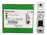 Kit Com 6 Peças: Disjuntor 1p K32a1c40 40a Schneider