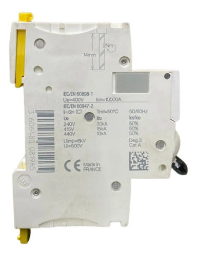 Disjuntor Acti9 Ic60h 2p Curva C 20a 400v A9f84220 Schneider