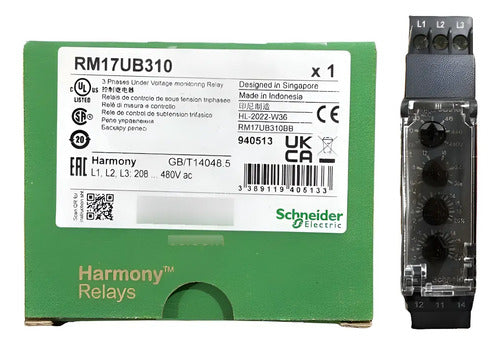 Relé Controle E Mediçao 1naf 5a 208/480v Rm17ub310 Schneider -