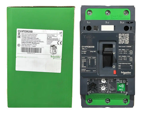 Disjuntor Mag Tesys Gv4 115a Mn 100ka Gv4le115s6 Schneider 380/415v
