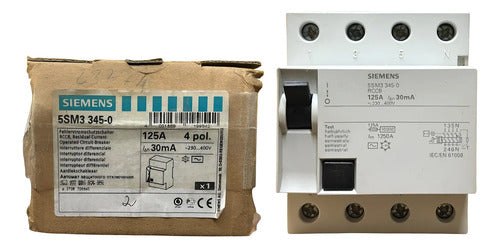 Interruptor De Corrente Diferencial 5sm3345-0 Siemens
