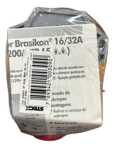 Kit Com 2: Tomada S3009 16a 2p+t 380/440v 9h Vermelho Steck Vermelho