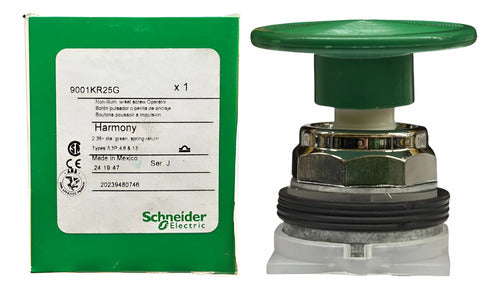 Cabeçote Para Botão 30mm Metálico Verde 9001kr25g Schneider Verde -