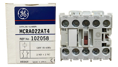 Kit Com 3 Peças: Contator Auxiliar Mcra022at4 102058 GE 120