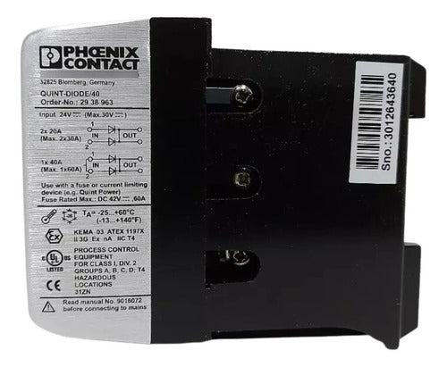 Modulo Redundancia Quint-diode/40 2938963 Novo !!!
