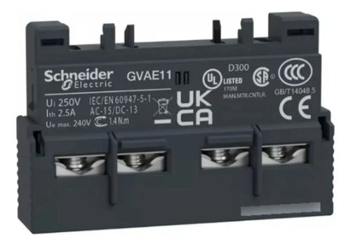Contato Auxiliar Instantaneo Frontal P/ Gv2 Gv3 1naf Gvae11 240vca E 60vcc