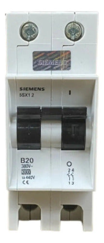 Kit Com 3: Disjuntor Termomagnetico 5sx1220-6 2p 20a Siemens