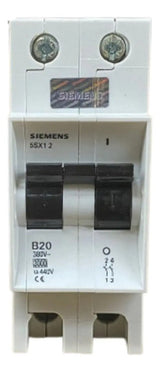 Kit Com 3: Disjuntor Termomagnetico 5sx1220-6 2p 20a Siemens