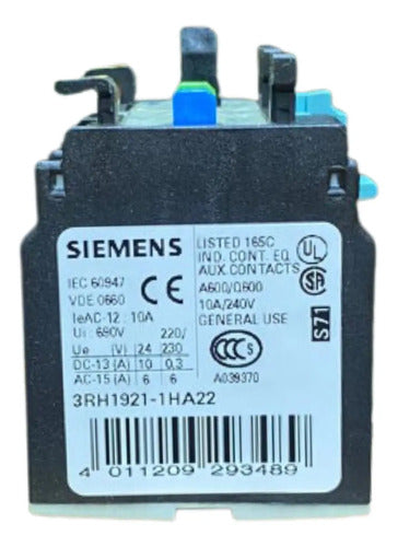 Bloco Contato Auxiliar Frontal 2na+2nf 3rh1921-1ha22 Siemens Não Informado