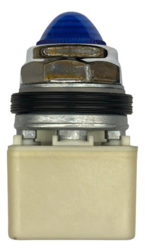 Sinaleiro 30mm Metálico 9001kp38lll9 Azul Schneider Azul 120 Vca/cc