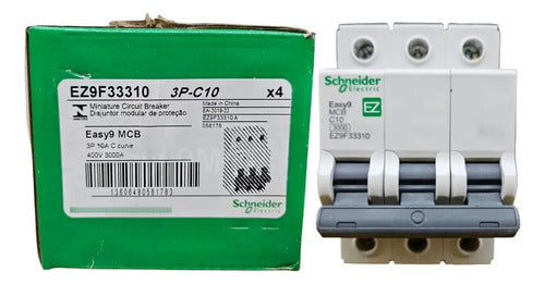 Kit Com 2: Disjuntor 3p 3ka Curva C Ez9f33310 Schneider