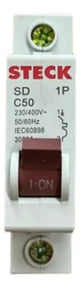 Kit Com 6: Disjuntor Unipolar Sd-61c50 50a Curva C Steck
