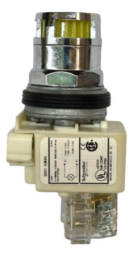 Botão 30mm Metálico Amarelo 9001k3l40yh13 Schneider Amarelo