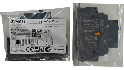 Bloco De Contato Auxiliar Gvam11 Schneider (linha Nova - Pt) 24...240 V Ca E 24...60 V Cc