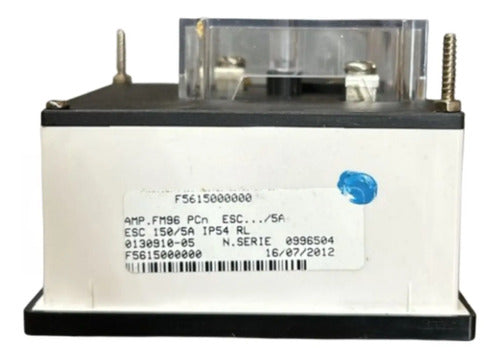 Amperimetro Fm96pc 96x96 150/5a Ip54 Rl Kron