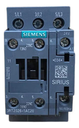 Contator 3rt2026-1ac20 25a Tripolar 24 Vca 1na + 1nf Siemens 24vca