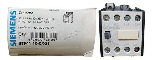 Contator Siemens 3tf4110-0xg1 1na Ip20 Novo 400/380v