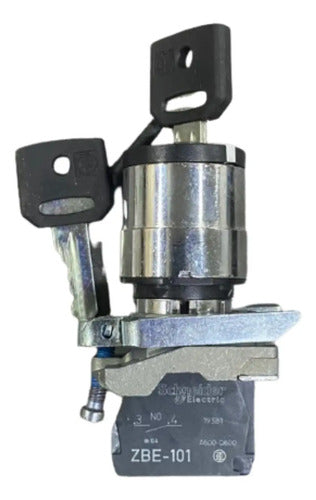 Chave Seletora 22mm Metálica 2 Posiçoes Xb4bg21 Schneider Metal Cromado
