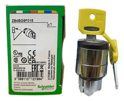Cabecote Para Chave Seletora 22mm Zb4bg6f015 Schneider Metal Cromado