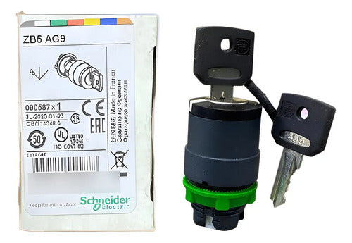Cabecote Para Comutador 22mm 3 Posições Zb5ag9 Schneider Preto