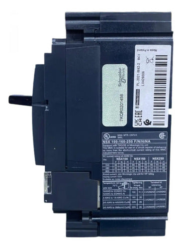Disjuntor Tripolar 100a Nsx100n-ma100 Lv429750 Schneider